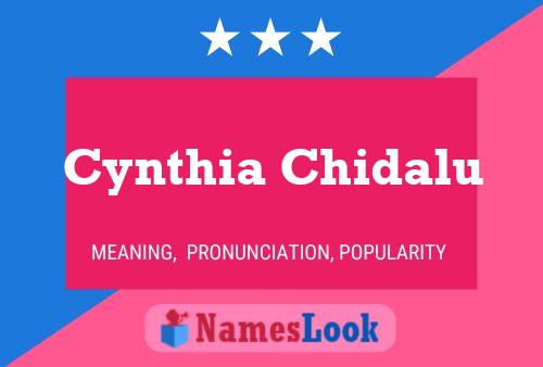 Cynthia Chidalu Name Poster