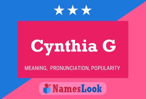 Cynthia G Name Poster