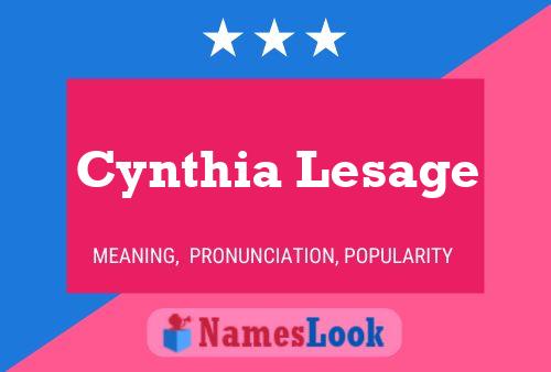 Cynthia Lesage Name Poster