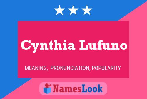 Cynthia Lufuno Name Poster