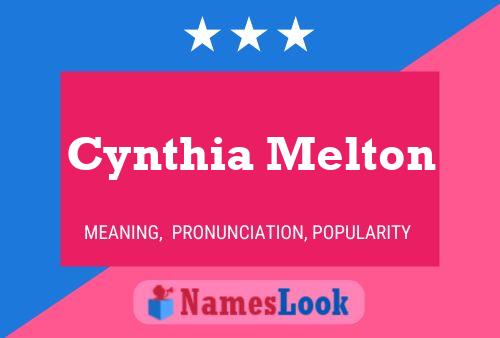 Cynthia Melton Name Poster