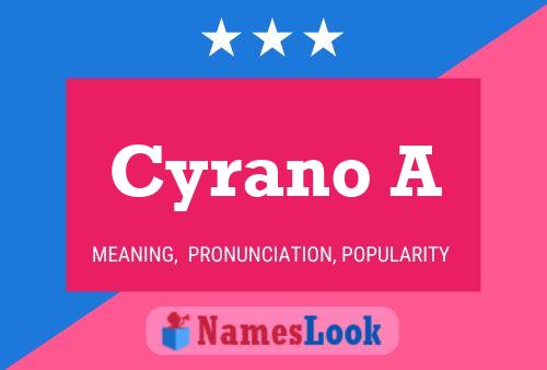 Cyrano A Name Poster