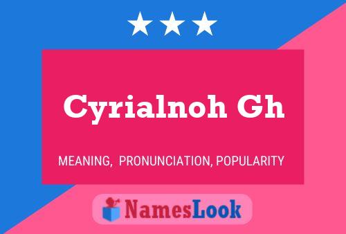 Cyrialnoh Gh Name Poster