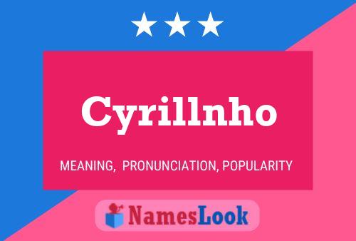 Cyrillnho Name Poster