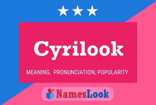 Cyrilook Name Poster