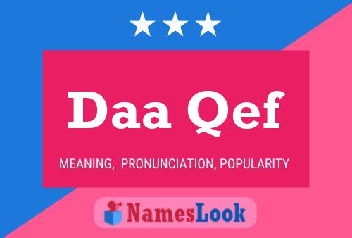 Daa Qef Name Poster