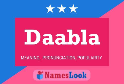 Daabla Name Poster