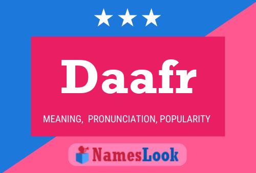 Daafr Name Poster