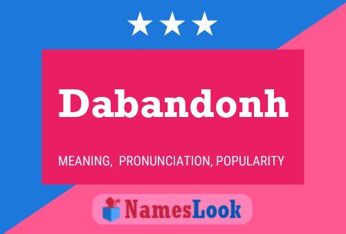 Dabandonh Name Poster