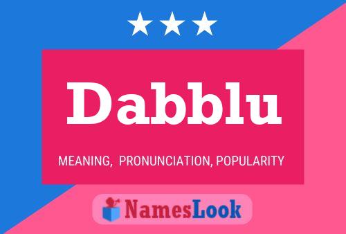 Dabblu Name Poster