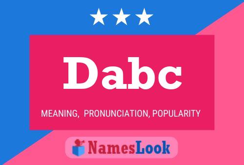 Dabc Name Poster