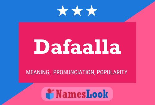 Dafaalla Name Poster