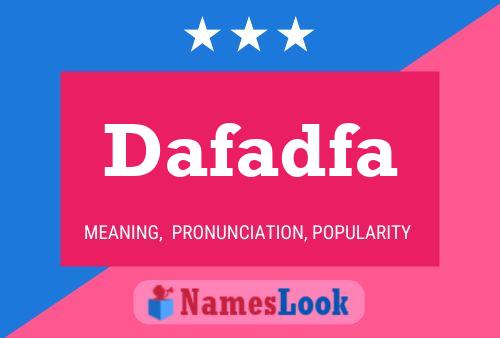 Dafadfa Name Poster