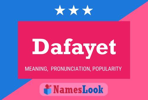 Dafayet Name Poster