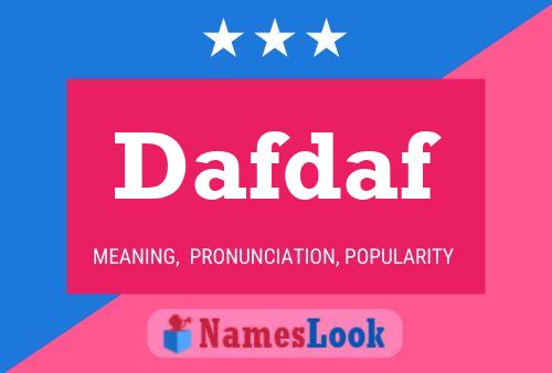 Dafdaf Name Poster