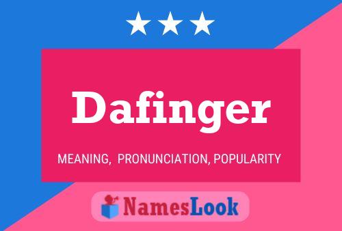 Dafinger Name Poster