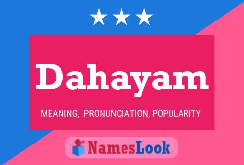 Dahayam Name Poster