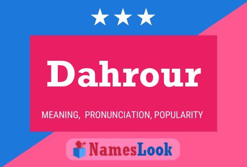 Dahrour Name Poster