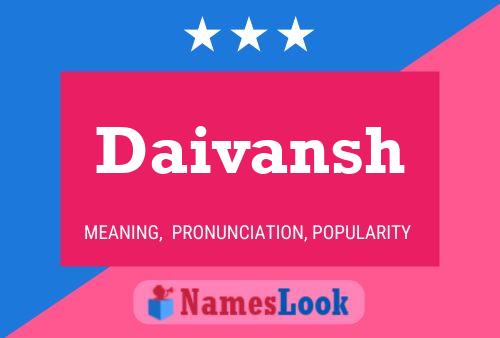 Daivansh Name Poster