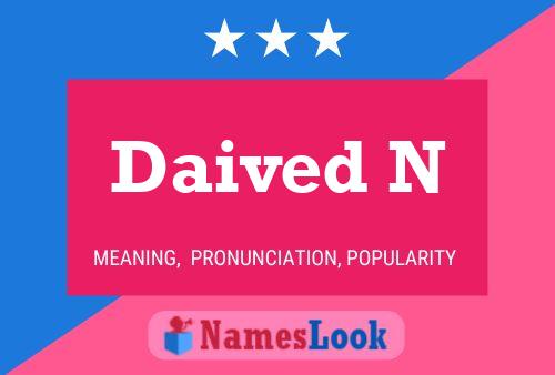 Daived N Name Poster