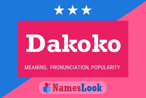 Dakoko Name Poster