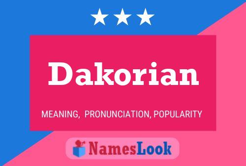 Dakorian Name Poster