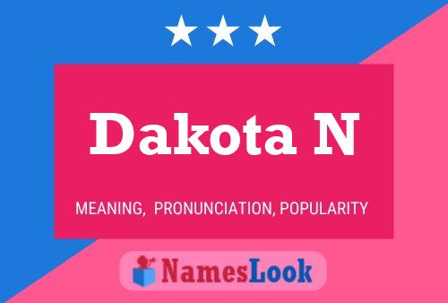 Dakota N Name Poster