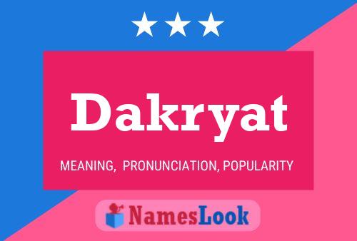 Dakryat Name Poster