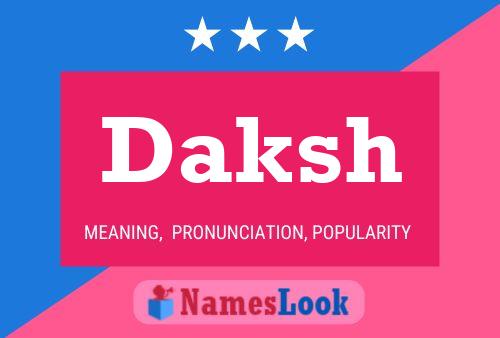 Daksh Name Poster