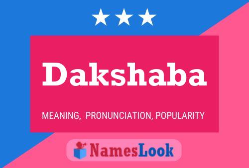 Dakshaba Name Poster