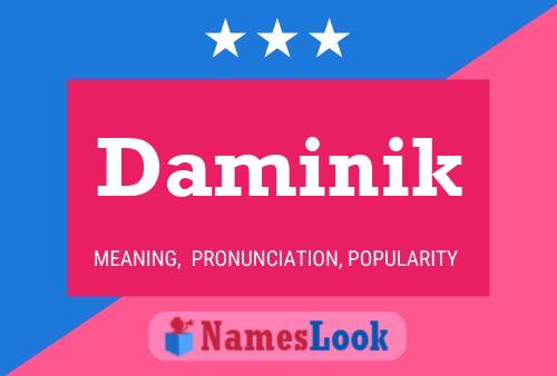 Daminik Name Poster