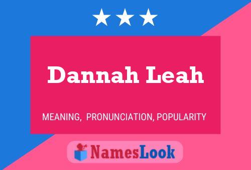 Dannah Leah Name Poster