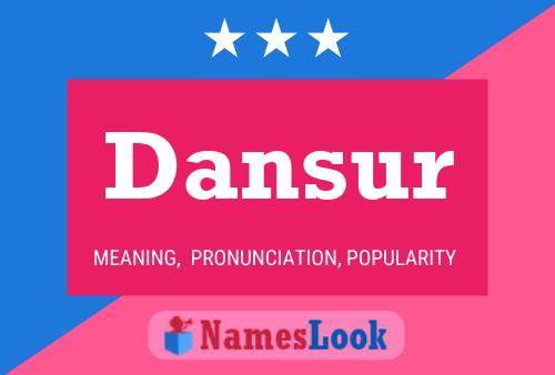 Dansur Name Poster