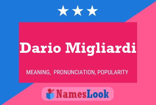 Dario Migliardi Name Poster