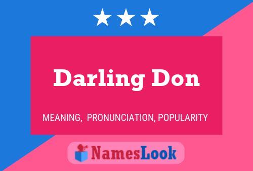 Darling Don Name Poster