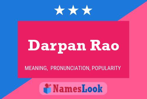 Darpan Rao Name Poster