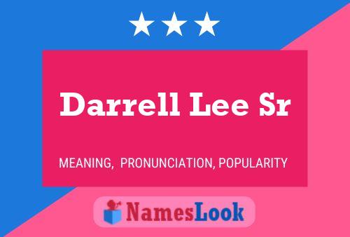 Darrell Lee Sr Name Poster