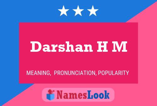 Darshan H M Name Poster