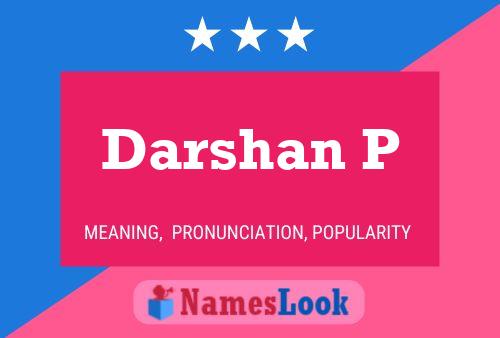 Darshan P Name Poster