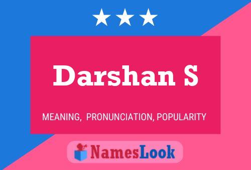 Darshan S Name Poster