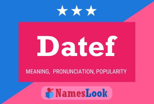 Datef Name Poster