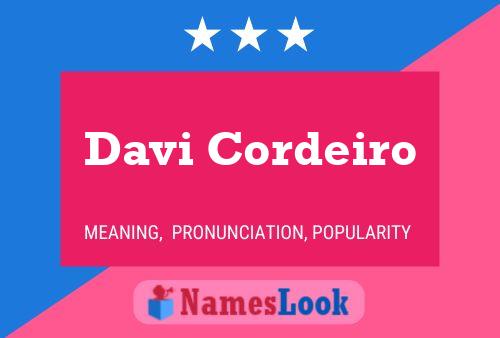 Davi Cordeiro Name Poster