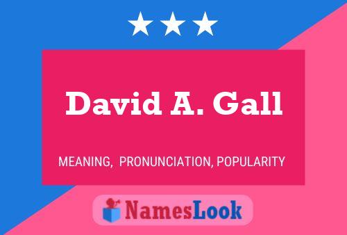 David A. Gall Name Poster