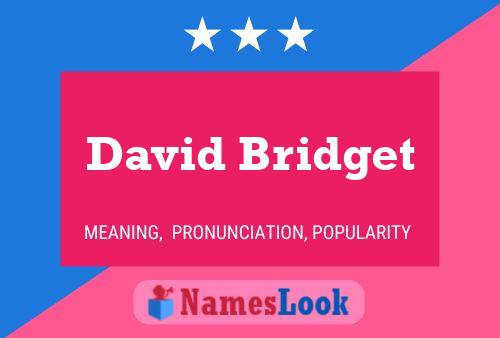 David Bridget Name Poster