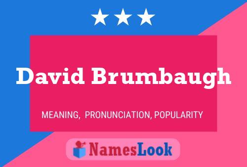 David Brumbaugh Name Poster