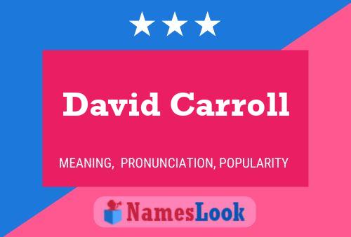 David Carroll Name Poster