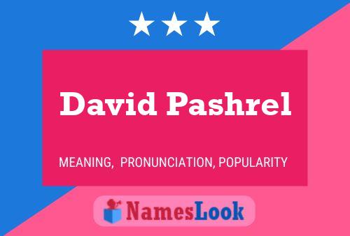 David Pashrel Name Poster