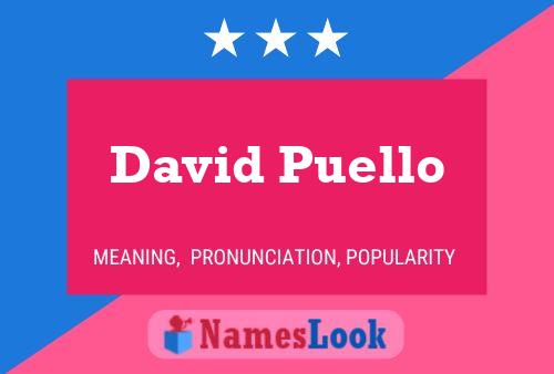 David Puello Name Poster