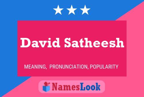 David Satheesh Name Poster