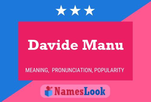 Davide Manu Name Poster